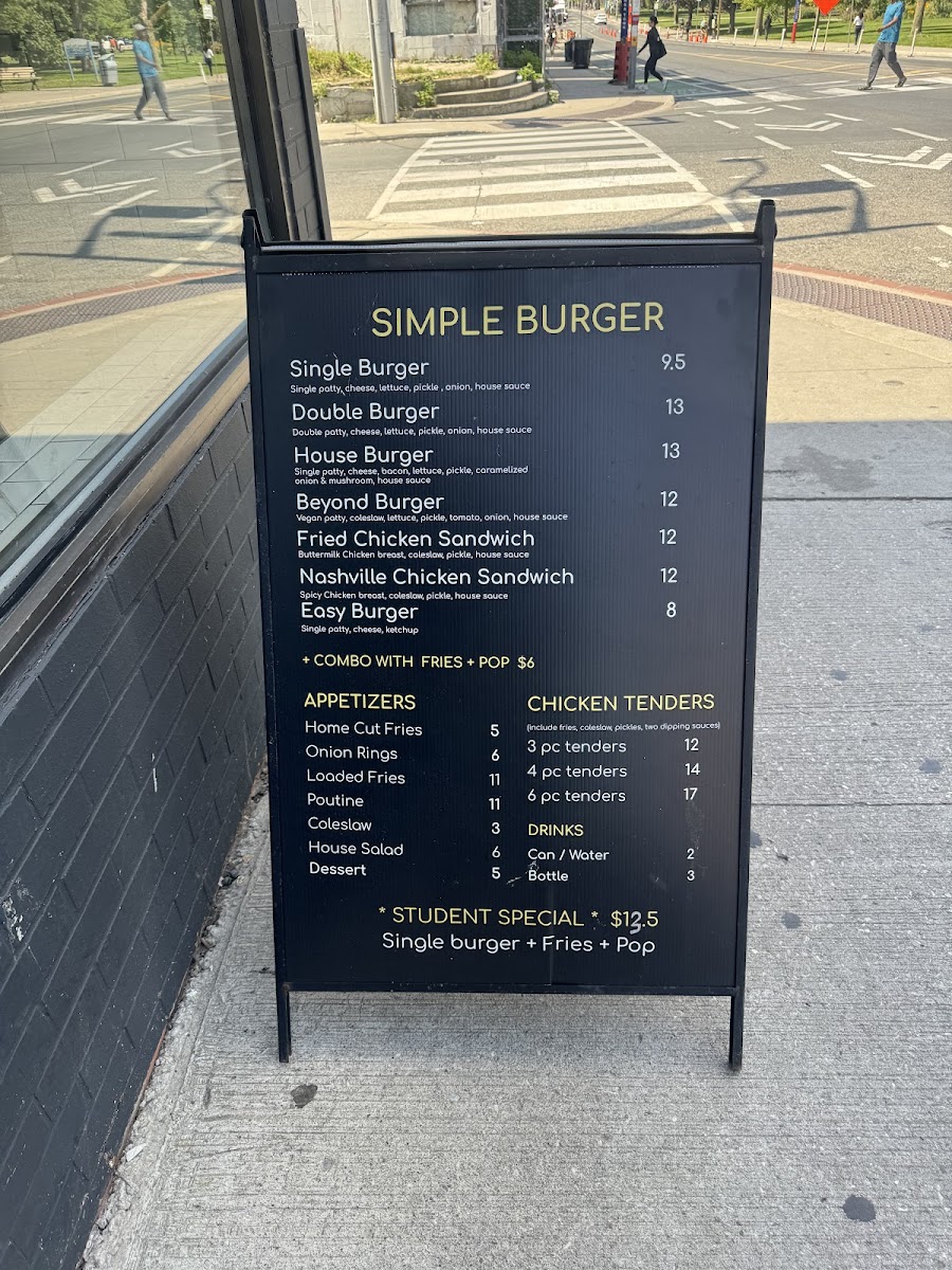 Simple Burger (Bloor st.) Menu - Image 5